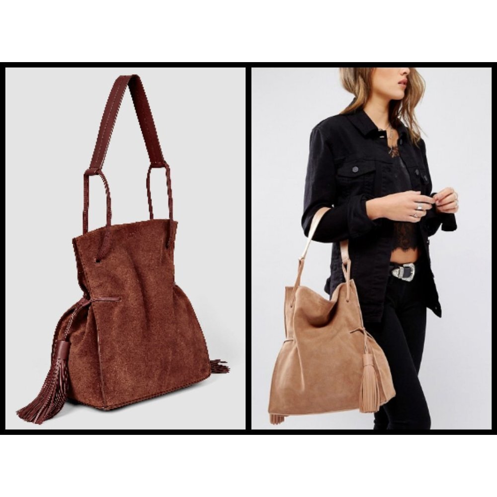 ALLSAINTS Freedom Bucket Large Bag Brown